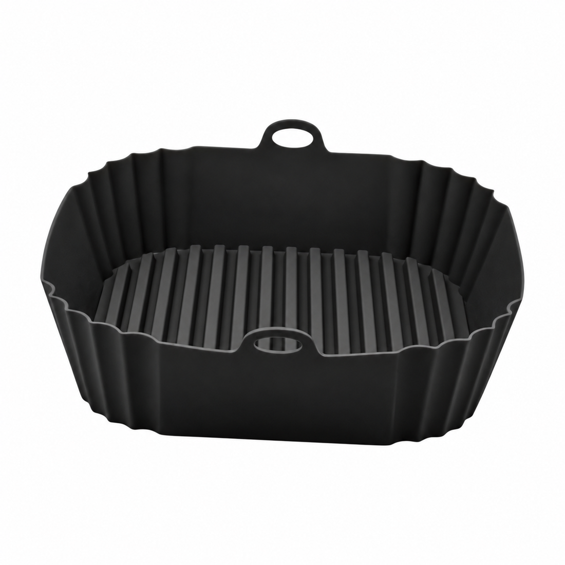 Kitchen Academics black reusable silicone air fryer liner square main